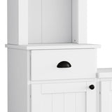 YOPTO 103" Minimalist Entertainment Center Wall Unit Set with Bridge for TVs Up to 75'',Ample Storage Space TV Stand W/Adjustable Shelves,Modernist Large Media Console for Living Room,White YOPTO