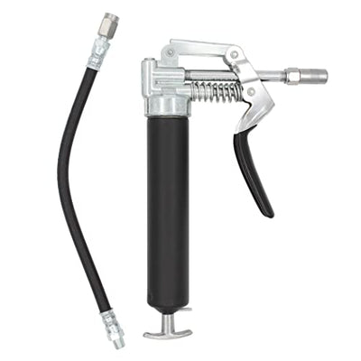 LubriMatic 30-800 Heavy Duty Mini Grease Gun w/ Pipe and Hose, Black/Silver