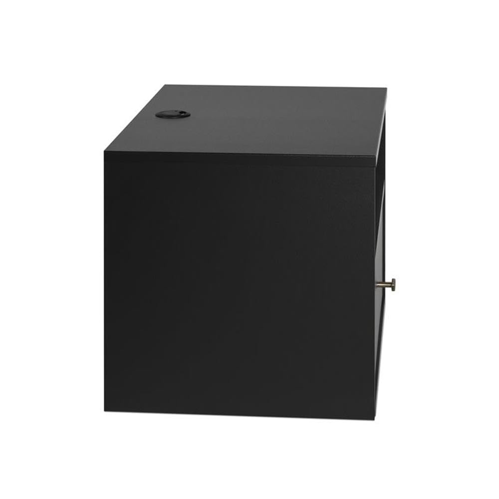 Prepac Transitional 1 Drawer Floating Nightstand With Open Shelf, 15"D x 22.5"W x 14.5"H, Black Prepac