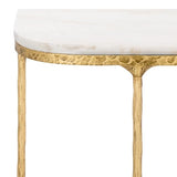 SAFAVIEH Couture Collection Janowsky Brass & White Marble Console Table SAFAVIEH