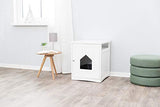 TRIXIE Furniture Style Litter Box Enclosure with Shelf, Indoor Pet Home, White TRIXIE