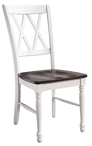 Crosley Furniture Shelby Dining Set with Table and Extension Leaf, 5-Piece (4 Chairs), Distressed White - WoodArtSupply