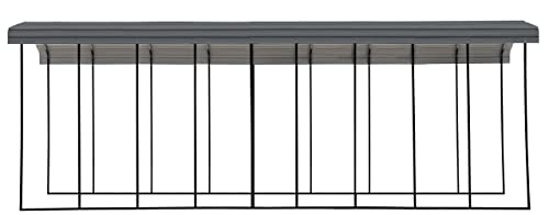 Arrow Carports Galvanized Steel Carport, RV Metal Carport Kit, 14' x 42' x 14', Charcoal Arrow