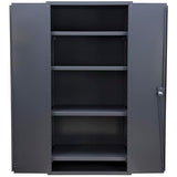 Jamco Extra Heavy Duty Steel Storage Cabinet with Solid Lockable Doors, 14-Gauge All-Welded Metal Cabinet, 4 Adjustable Shelves, 7,200 lbs Capacity, 24" D x 36" W x 74" H, Gray Jamco