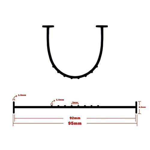 Garage Door U-Bottom Weather Stripping Kit Rubber Seal Strip Replacement, Universal Sealing Professional Grade T Rubber,5/16" T Ends, 3 3/4" Width X 16.5Feet Lenth (Black) CloudBuyer