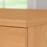 Bush Home Somerset 72W 3 Position Sit to Stand L Shaped Desk with Hutch in Maple Cross | Adjustable Height Table for Office Bush Home