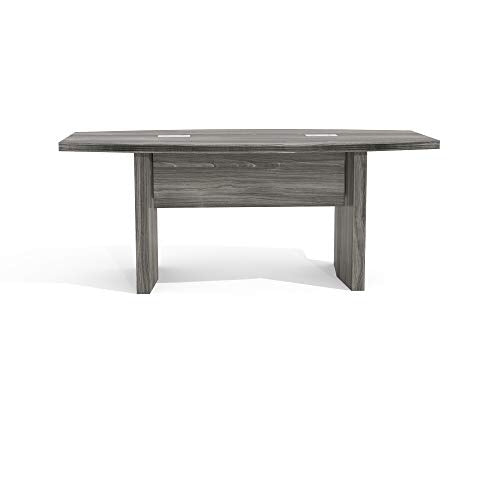 Safco Mayline Aberdeen 6' Boat Shape Conference Table, Gray Steel Tf, Model:ACTB6LGS - WoodArtSupply