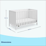 Graco Theo 3-in-1 Convertible Crib (White) - GREENGUARD Gold Certified, Converts to Toddler Bed & Daybed, Fits Standard Full-Size Crib Mattress, 4 Adjustable Mattress Heights Graco