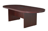 Regency with with Power Data Grommets Legacy Racetrack Conference Table, 95-inch, Mahogany Regency
