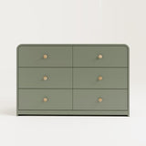 Storkcraft Santos 6 Drawer Bedroom Dresser (Olive & Natural) – GREENGUARD Gold Certified Dresser for Kids Bedroom with Interlocking Drawer System Storkcraft