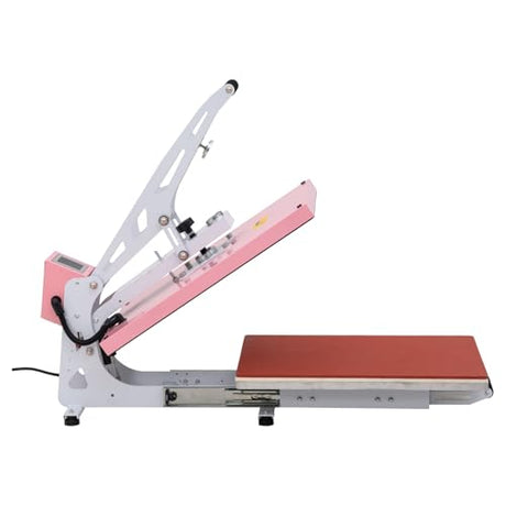 16x24 Inch Heat Press Machine,Semi-Auto Open T-Shirt Press with Slide-Out Drawer,2000W High Power Industrial Sublimation Machine, Air Switch Safety (16‘’×24‘’SEMI-AUTO Heat Press Machine-Pink) JintianCrafts