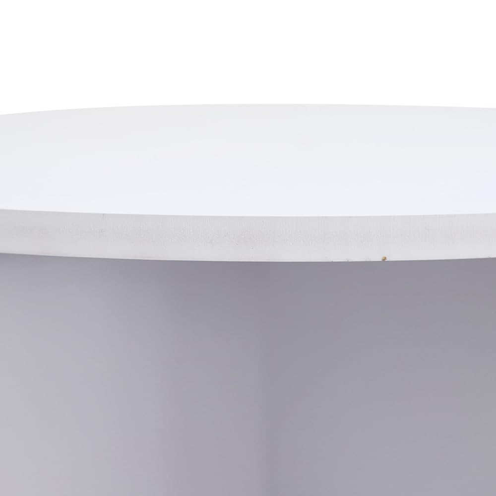 2-Tier 360° Rotating Bookshelf - Stylish Corner Book Storage Organizer in White PVC Wood-Plastic SAHUANIYE