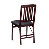 Linon Darwin Mission Back Folding Chair in a Set of Two, Espresso Linon