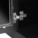 Ball & Cast Wall Unit Entertainment Center with Bookshelves for TVs up to 80",Modern TV Stand Media Center Console W/Display Cabinets,Tempered Glass Doors and Adjustable Shelves,for Living Room,Black Ball & Cast