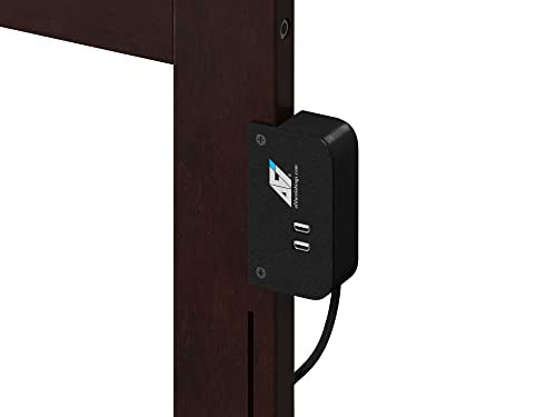 AFI Portland King Sleigh Solid Wood Panel Headboard in Espresso AFI