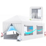 Peaktop Outdoor 10x20ft Party Tent Mesh Window Outdoor Gazebo Event Shelter Wedding Canopy Tent Mesh Side with Window Cover PEAKTOP OUTDOOR