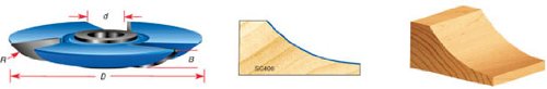 Amana Tool - SC400 Carbide Tipped 3-Wing Cove Raised Panel 4-15/16 Dia x 11/16 x 1/2 & 3/4 Amana Tool