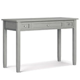 SIMPLIHOME Warm Shaker SOLID WOOD Transitional 48 Inch Wide Desk in Fog Grey, for The Office Desk, Writing Table, Workstation and Study Table SIMPLIHOME