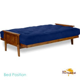 Nirvana Futons Eastridge Futon Set - Queen Size, Frame, 8" Mattress, Twill Royal Blue Cover Nirvana Futons