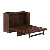 AFI, Northfield Murphy Bed Chest Queen with 6" Mattress, Storage Drawer & Built-in USB Charger, Burnt Amber AFI