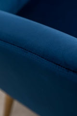 Roundhill Furniture Sovarol Velvet Button-Tufted Wing Back Accent Chair, Blue Roundhill Furniture