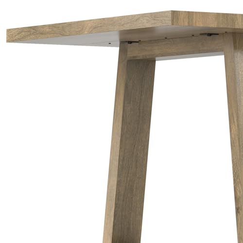 SIMPLIHOME Whitley Dining, Solid Mango Wood Farmhouse-Style Rectangular Kitchen Table in Grey Wash for 4 to 8 People, 72 inches SIMPLIHOME