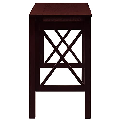 Casual Home Montego Folding Desk with Pull-Out Tray-Espresso Casual Home