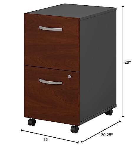 Bush Business Furniture Series C 2 Drawer Mobile File Cabinet, Hansen Cherry - WoodArtSupply