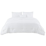 Bedsure Full Comforter Set - 4 Pieces Pinch Pleat Bed Set, White Boho Bedding for All Season, 1 Soft Comforter, 2 Pillowcases, 1 Decorative Pillow Bedsure