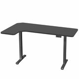 VIVO Electric Corner 58 x 35 in Dual Motor L Shape Motorized Stand Up Desk, Memory Height Adjustment, Reversible Black Top, Black Frame, DESK-KIT-E2RB VIVO