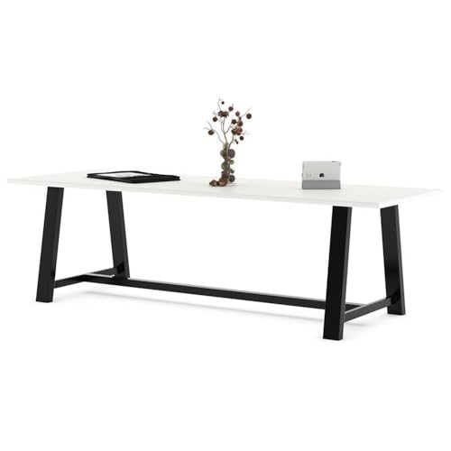 Pemberly Row 3.5 x 9 FT Conference Table in White - Standard Height Pemberly Row