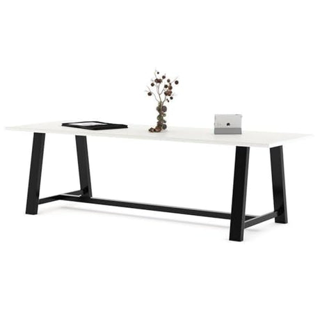 Pemberly Row 3.5 x 9 FT Conference Table in White - Standard Height Pemberly Row