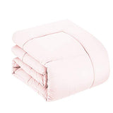 Sweet Home Collection Down Alternative Comforter All Season Warmth Luxurious Plush Loft Microfiber Fill Duvet Insert Bedding, Twin, Pale Pink Sweet Home Collection