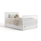 Graco Sasha 5-in-1 Convertible Crib with Storage Drawer (White) – GREENGUARD Gold Certified Baby Crib Crafted from Wood, Converts to Toddler Bed, Daybed, and Full-Size Bed Graco