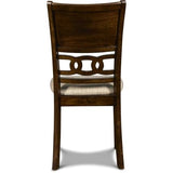 Pemberly Row Solid Wood 5-Piece Round Dining Set in Cherry Brown Pemberly Row