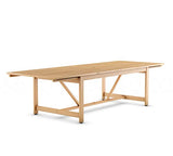 Amazonia Jefferson 13-Piece Patio Extendable Dining Table Set | Light Wicker Chairs | Ideal for Outdoors and Indoors, Brown-Teak Finish Amazonia