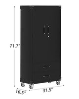 GarveeHome 72 in Metal Storage Cabinet with Wheels, Locking Doors & 2 Drawers,Heavy Duty Rolling Garage Organizer with 3 Adjustable Shelves for Home/Office/Workshop/Warehouse GarveeHome