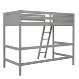 Harper & Bright Designs Grey Twin Loft Bed Frame with Angle Ladder and Full-Length Guardrails for Kids and Teens Harper & Bright Designs