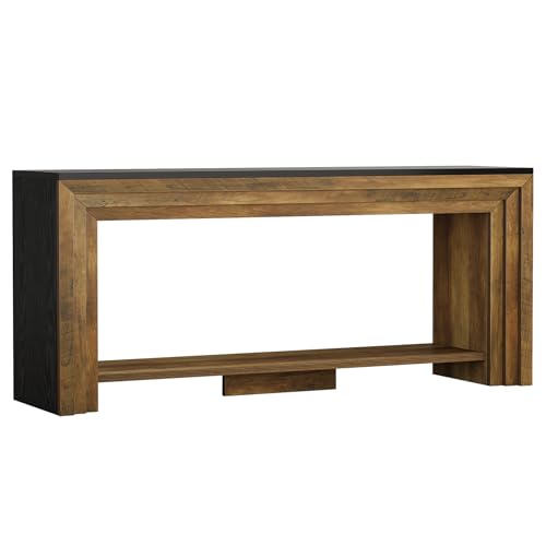Tribesigns 70.9-Inch Long Console Table, Farmhouse Narrow Wooden Sofa Table with Storage, 2-Tier Behind The Couch for Living Room, Entryway, Hallway, Foye Tribesigns