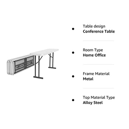 Lifetime Products 580176 Folding Conference Table (5 Pack), 6', White - WoodArtSupply