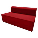 D&D Futon Furniture Sleeper Chair Folding Foam Bed, Portable Studio Guest Sofa Beds 6 x 48 x 72 Red D&D Futon Furniture