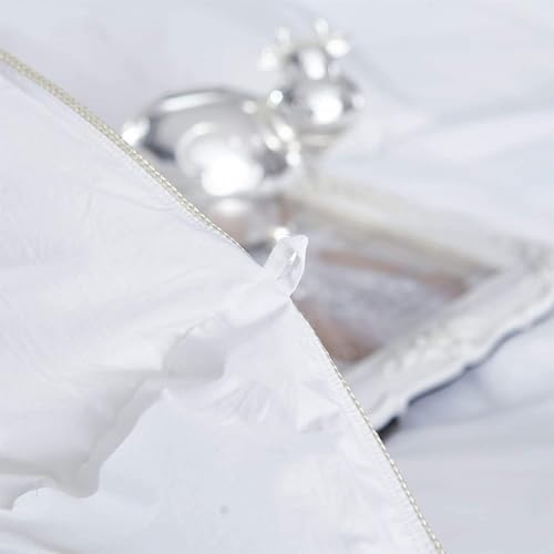 Premium All-Season Full Size Luxury Siberian Goose Down Comforter Duvet Insert 1200 Thread Count 100% Egyptian Cotton Down Feather Comforter (Full, White Solid) EGYPTIAN BEDDING