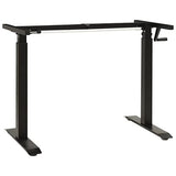 SKM Manual Height Adjustable Standing Desk Frame Hand Crank Black (Weight-19KG) SKM