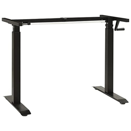 SKM Manual Height Adjustable Standing Desk Frame Hand Crank Black (Weight-19KG) SKM