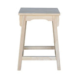 International Concepts 24-Inch Mission Counter Height Stool, Unfinished International Concepts