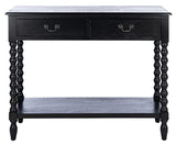 Safavieh Home Collection Athena Black 2-Drawer Console Table SAFAVIEH