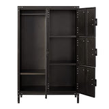 Letaya Metal Locker Storage Cabinet,55" Steel Retro Wardrobe,4 Doors Lockable,Adjustable Feet Organizer Locker for Employees Home Office School Gym (4 Door) Letaya