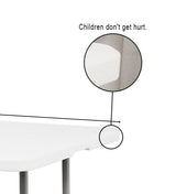 GUFY LAXMO 6ft Folding Table, Foldable HDPE Dining Table for Picnic, Camping, Party, Display with Carrying Handle - White GUFY LAXMO
