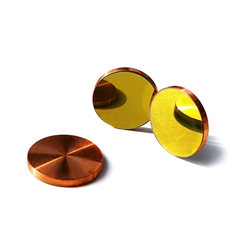 CNCOLETECH Cu Copper Reflection Mirror 3PCS Dia:25mm for 10.6um High Power CO2 Laser Engraing Cutting Engrave/Cutter 80W to 300W 10.6um CNCOLETECH