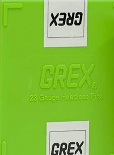 GREX P6/35L 23 Gauge 1-3/8-Inch Length Headless Pins (10,000 per box),Galvanized Steel - WoodArtSupply